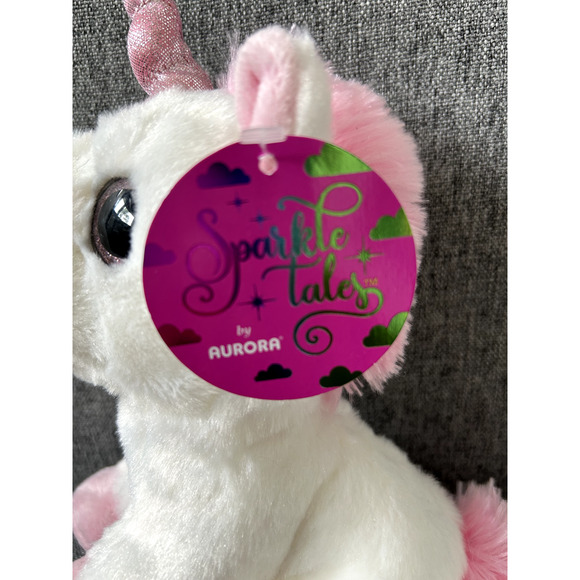 Aurora Sparkle Tales 8" Pink Unicorn Stuffed Animal Plush - Picture 4 of 4
